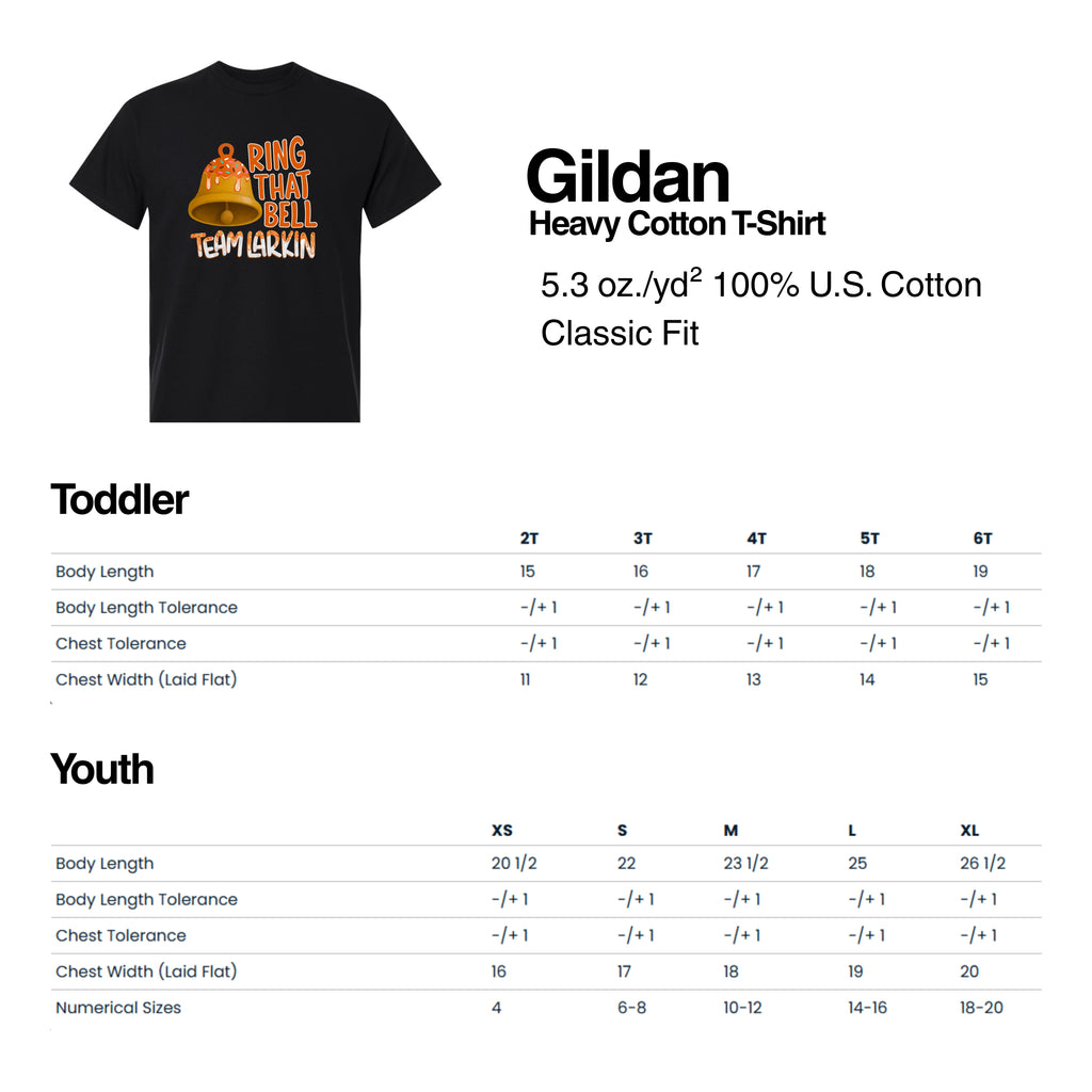 Toddler and Youth RING THAT BELL Team Larkin T Shirt