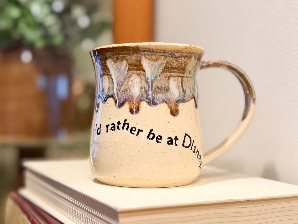 I'd Rather be at Disney Mug - Handmade Ceramics 02