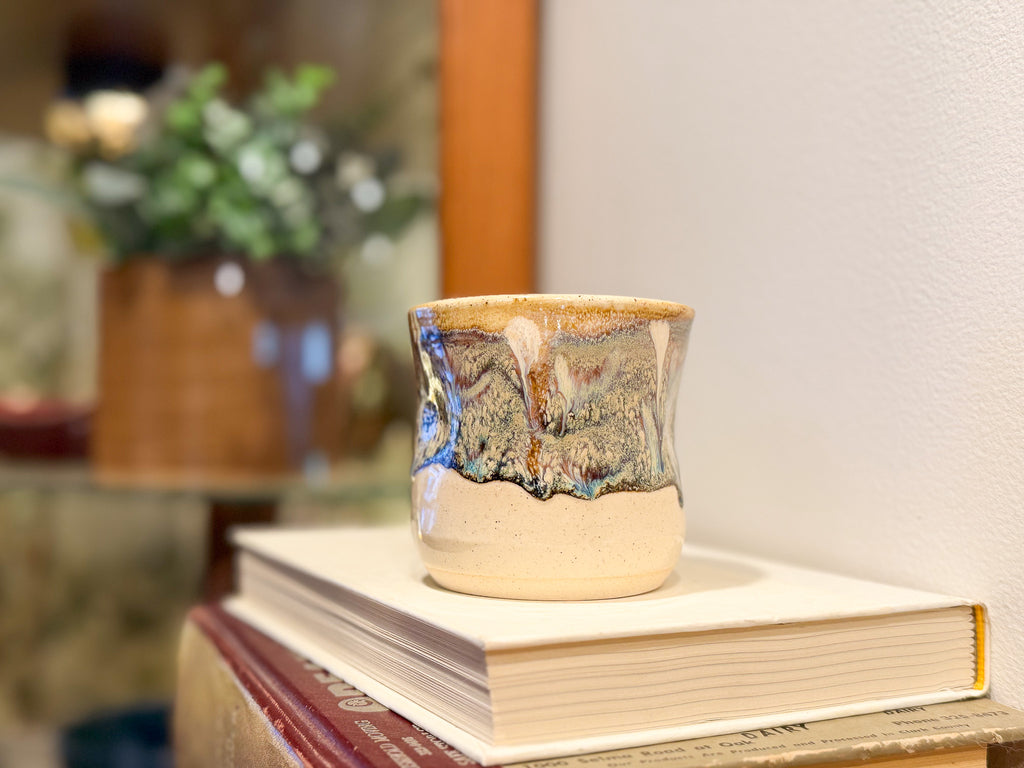 Overstimulated Thumb Cup - Handmade Ceramics