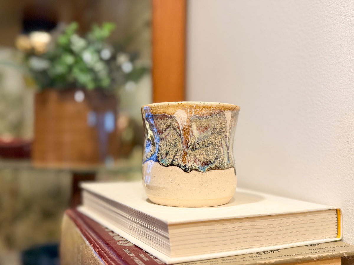 Overstimulated Thumb Cup - Handmade Ceramics