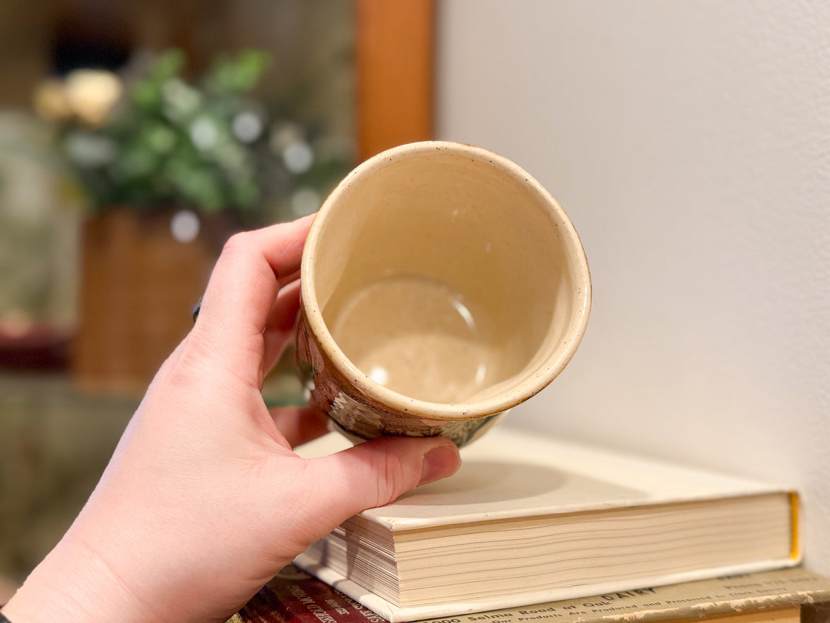 Overstimulated Thumb Cup - Handmade Ceramics