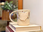 Red and White Ohio Mug - Handmade Ceramics