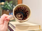 Red and White Ohio Mug - Handmade Ceramics